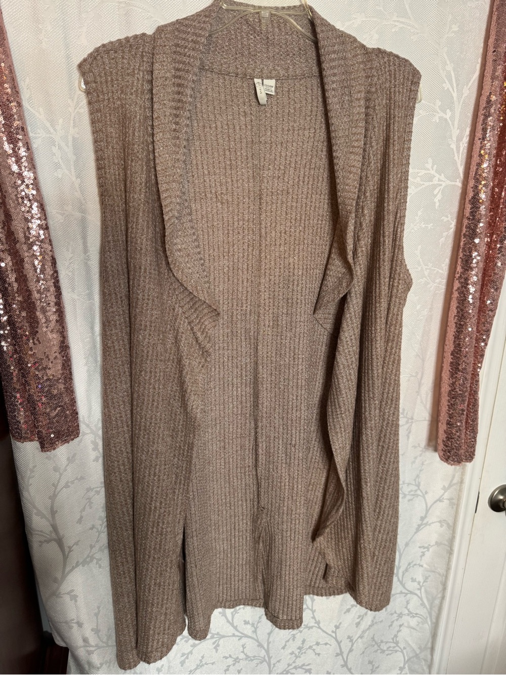 Eileen Fisher Sleeveless Open-Front Cardigan Vest - Taupe